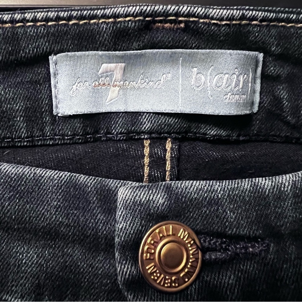 7 jeans B(AIR) ANKLE SKINNY IN STREAM Size:27 Color: Blue skinny jeans mid-rise - Picture 5 of 9